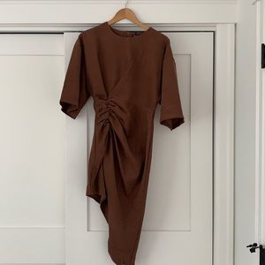 Asymmetrical Brown Nasty gal Dress Size 6